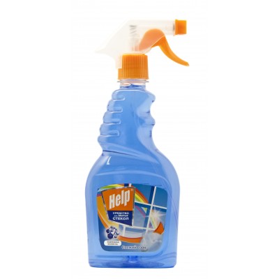 Средство для мытья стекло "Help" Свежий озон, Яблоко,  Лимон, Аромат весны,750 мл 